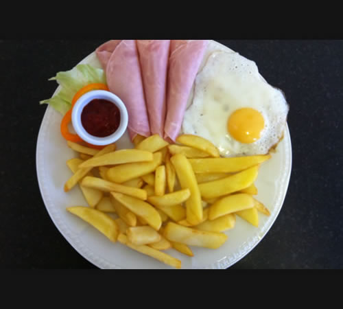 Ham Egg & Chips